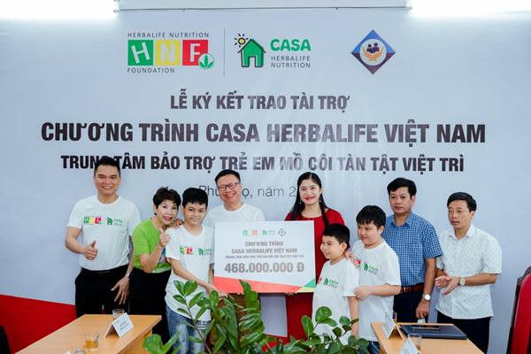 Herbalife Việt Nam đã hỗ trợ gần 20 tỷ đồng cho chương trình Casa Herbalife.