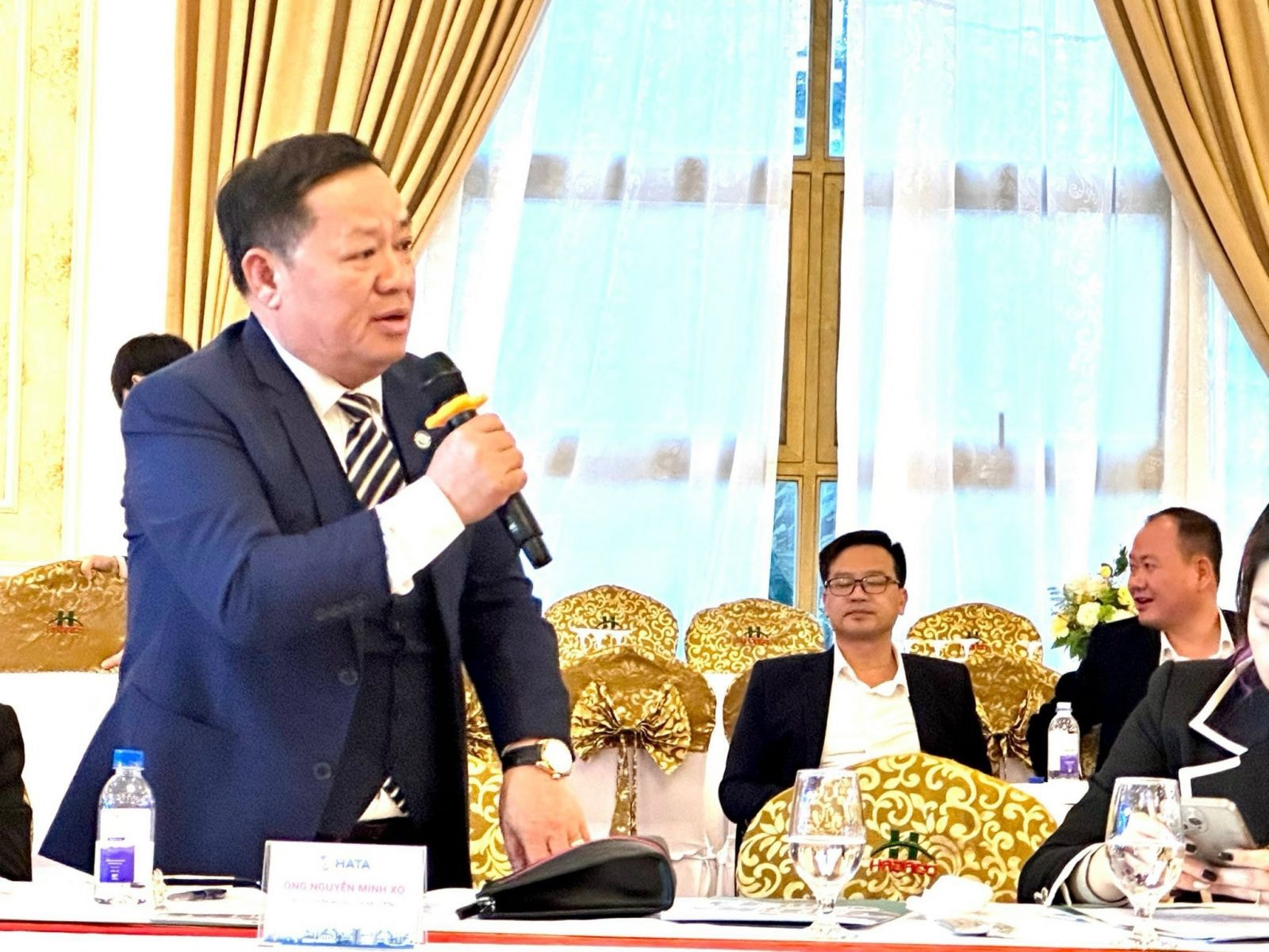 Ông Nguyễn Minh Xô phát biểu tại hội nghị liên kết du lịch 6 tỉnh