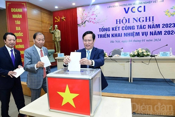 Các đại biểu bỏ phiếu bầu Ban Thanh tra nhân dân.