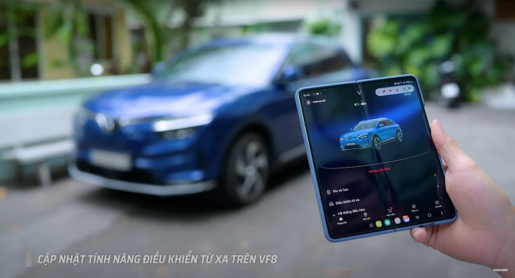 Những tính năng mới cập nhật trên VF 8 được trải nghiệm trên kênh YouTube Xe Tinh tế