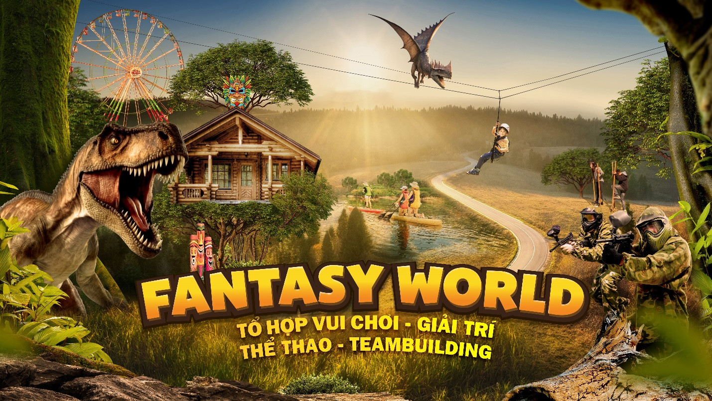 Fantasy World – Khu phức hợp vui chơi - giải trí - thể thao – team building đáp ứng đa nhu cầu dịch vụ từ vui chơi giải trí, tập luyện thể thao, lưu trú