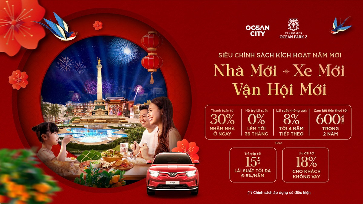 Chính sách “siêu khủng”của Vinhomes Ocean Park 2 giúp khách hàng chủ động lựa chọn những ưu đãi phù hợp với khả năng tài chính