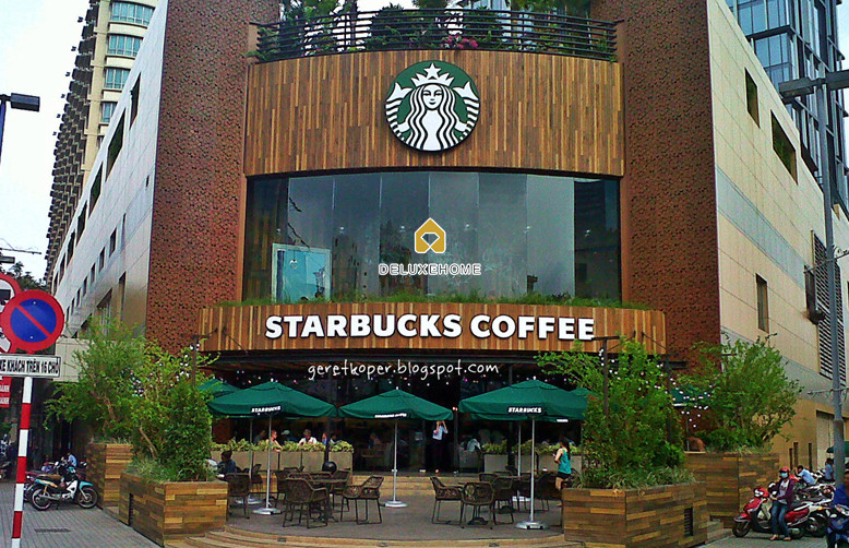 Chuỗi cửa hàng Starbucks đang dẫn đầu thế giới.