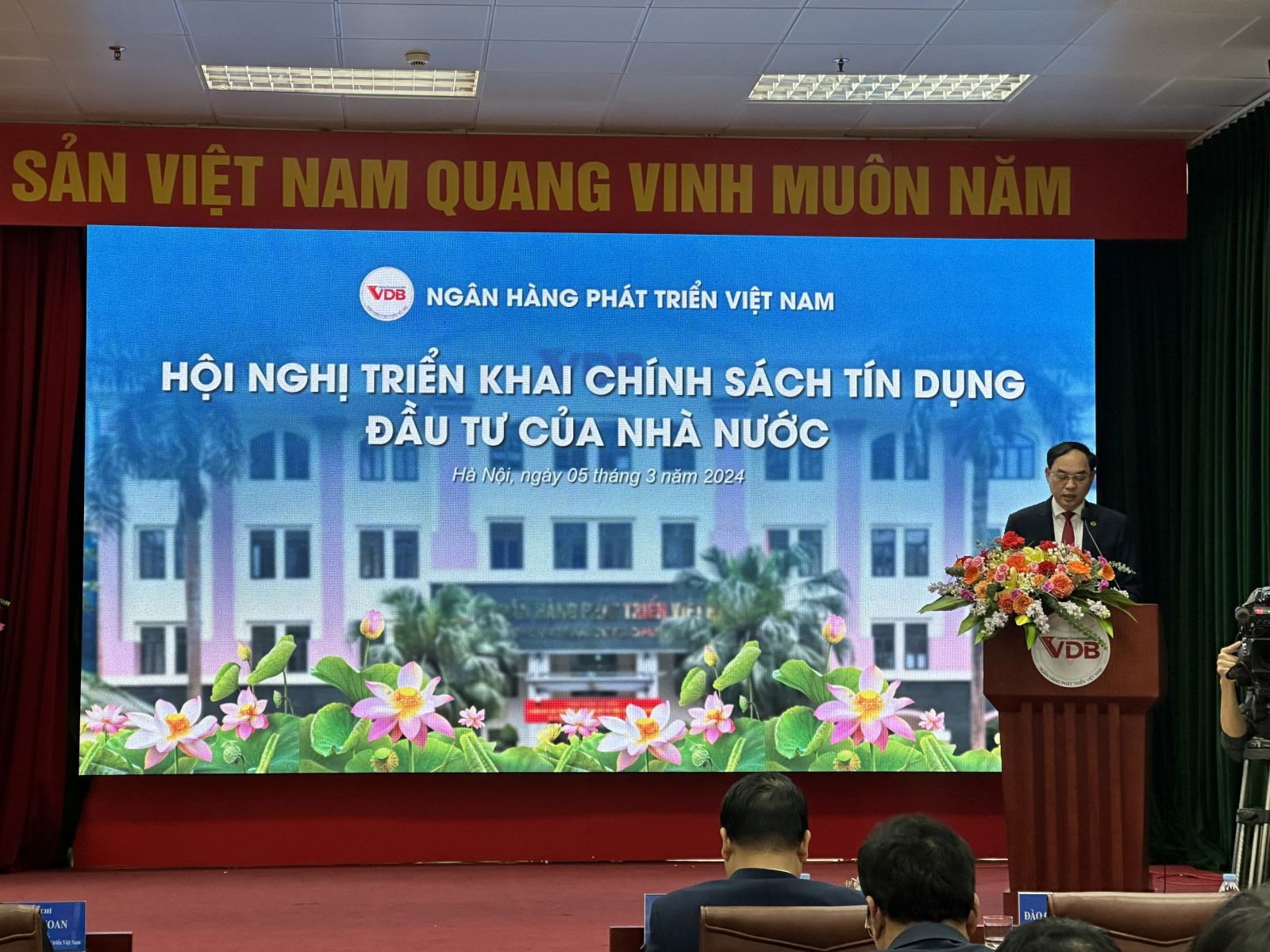 Ông Đào Quang Trường, Tổng Giám đốc VDB phát biểu tại Hội nghị