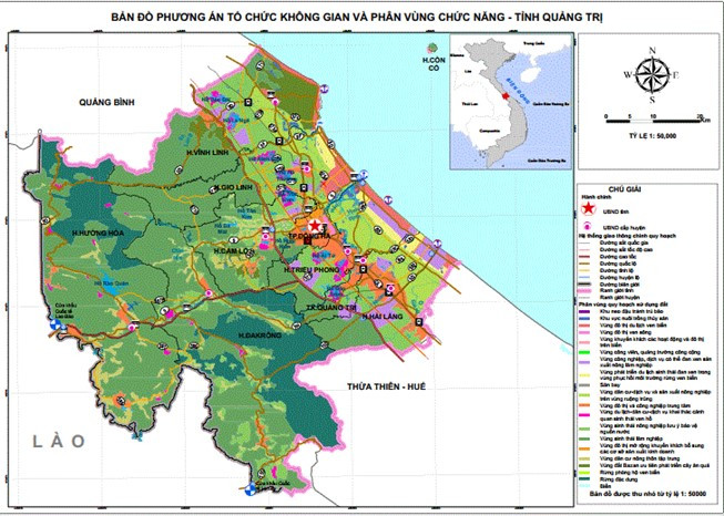 Phương án tổ chức không gian và phân vùng chức năng tỉnh Quảng Trị theo Quy hoạch tỉnh thời kỳ 2021 – 2030, tầm nhìn 2050