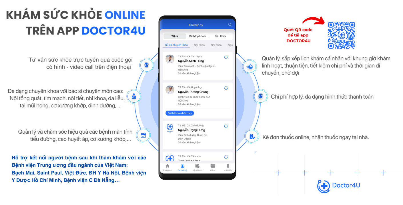 Ứng dụng thăm khám và tư vấn sức khoẻ Doctor4U