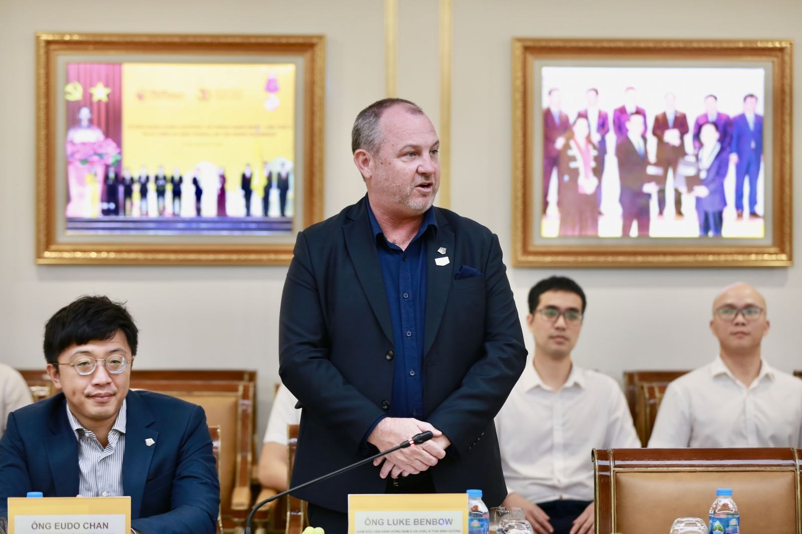 Ảnh 2: Ông Luke Benbow, Giám đốc Vận hành khu vực Đông Nam Á và Thái Bình Dương của Wyndham Hotels & Resort Asia Pacific phát biểu tại sự kiện