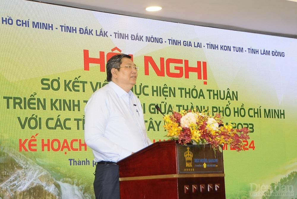 Ông Lê Văn Chiến – Phó chủ tịch Thường trực UBND tỉnh Đắk Nông phát biểu tại Hội nghị.