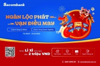 “NGÀN LỘC PHÁT, VẠN ĐIỀU MAY” -p/SACOMBANK TRI ÂN KHÁCH HÀNG DỊP TẾT NGUYÊN ĐÁN 2024