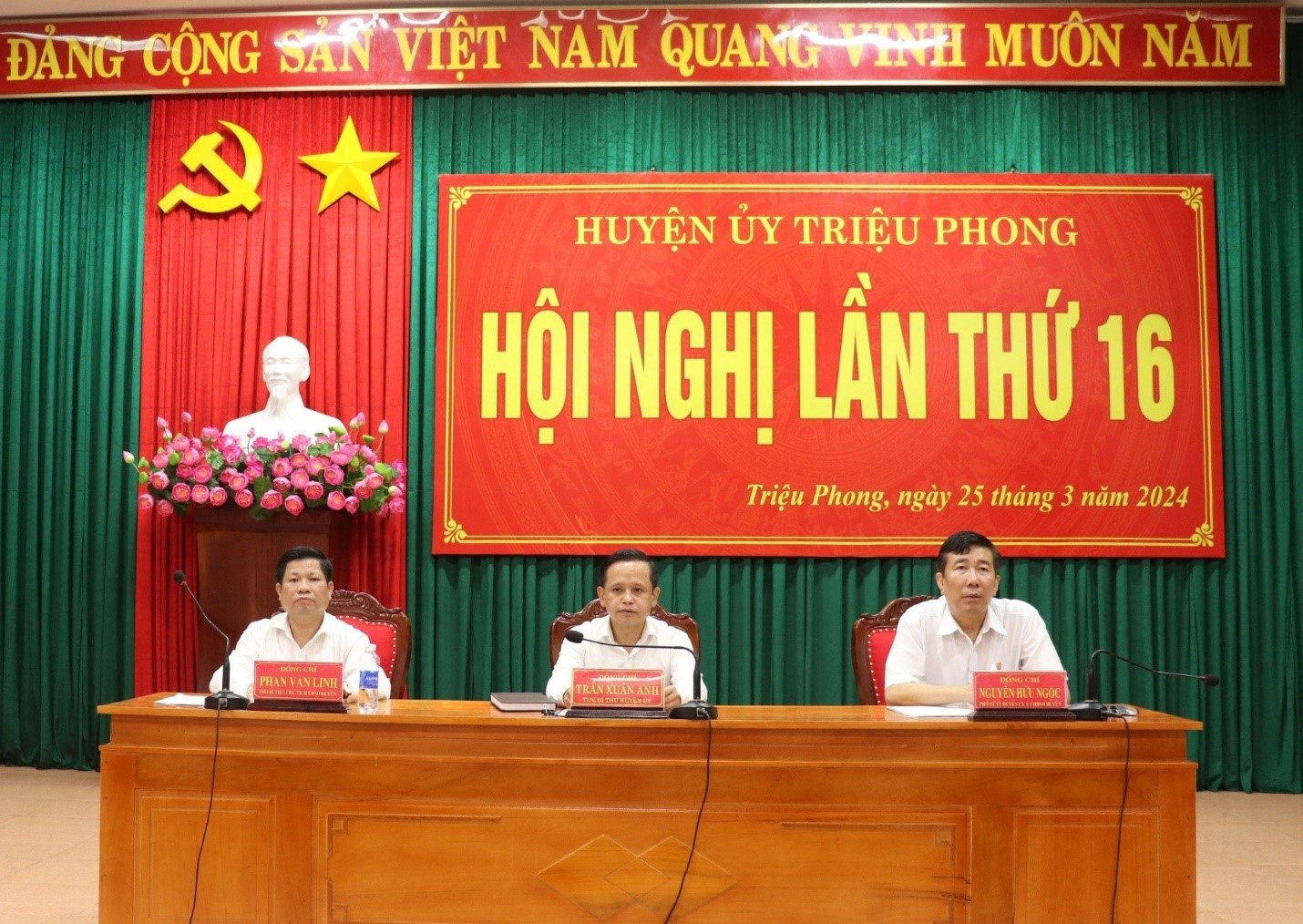 Hội nghị lần thứ 16 Ban Chấp hành Đảng bộ H Triệu Phong khóa XX, ngày 25/3/2024