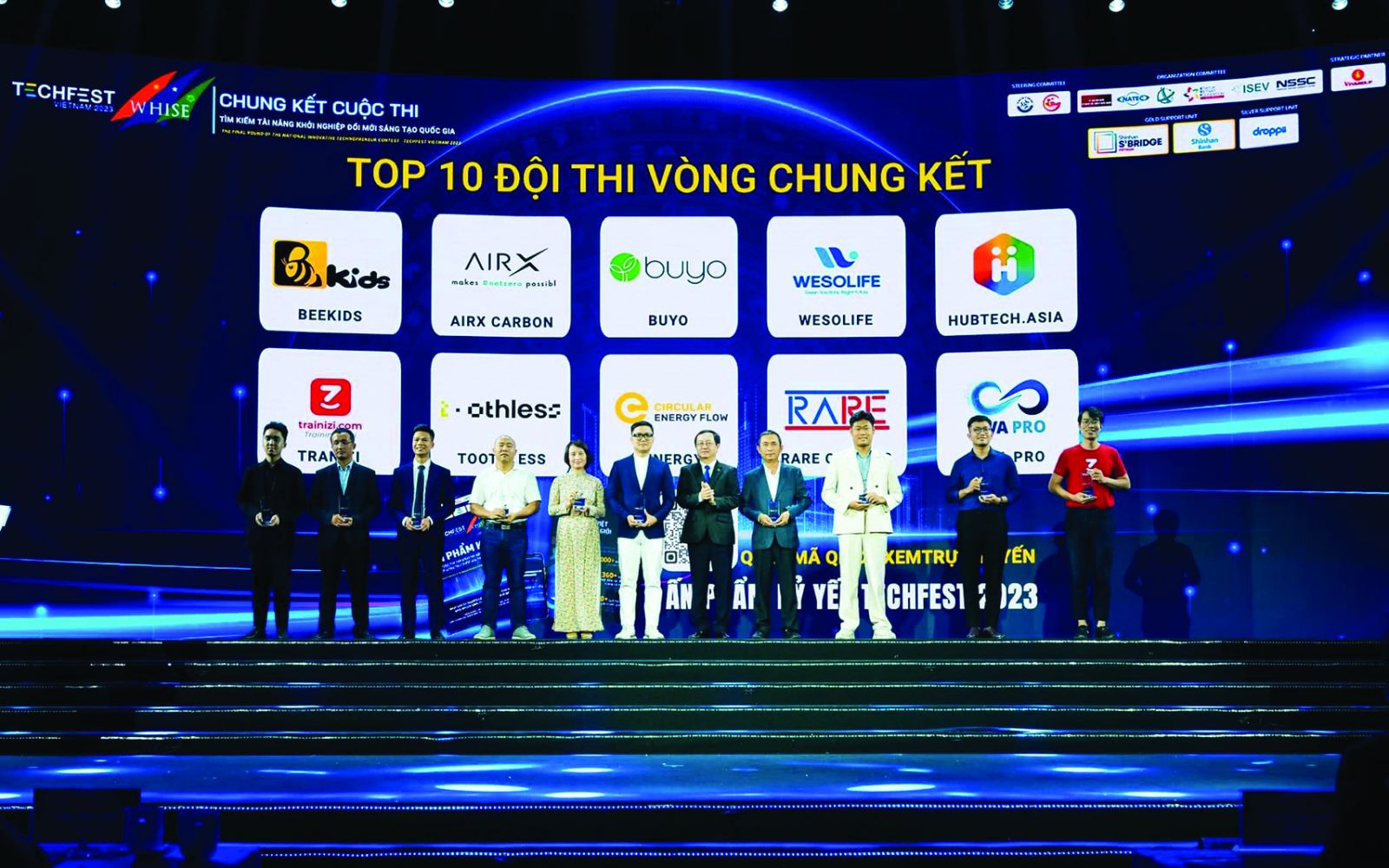  Top 10 Đội thi Chung kết Tìm kiếm Tài năng khởi nghiệp ĐMST Quốc gia - Techfest - Whise 2023.