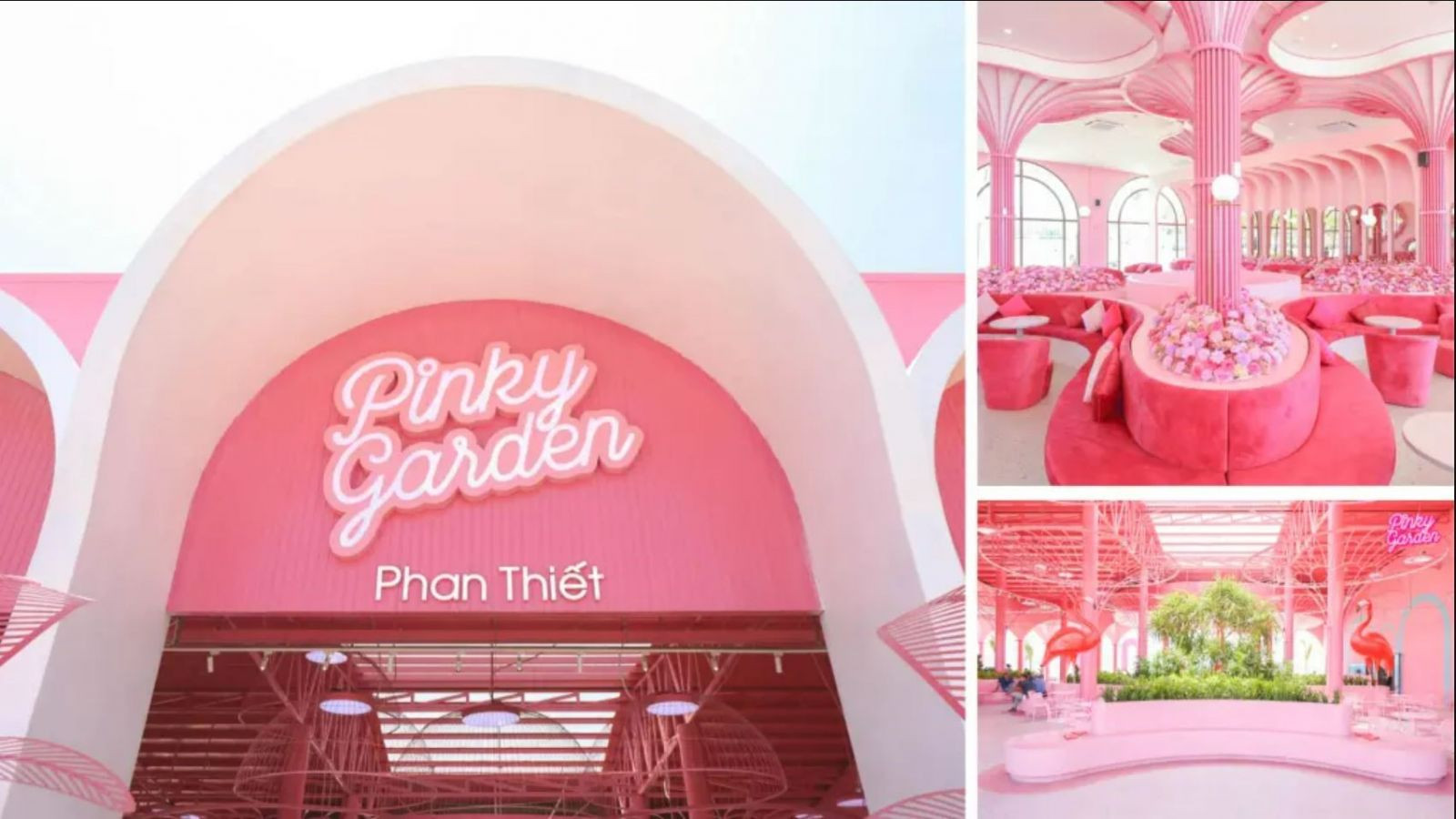 Pinky Garden – quán cafe với tông màu hồng đặc trưng đang là một điểm check in hút khách tại NovaWorld Phan Thiet