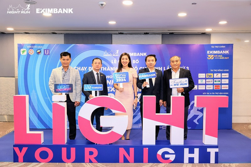 Giải chạy đêm Ho Chi Minh City Night Run Eximbank 2024 do Eximbank là nhà tài trợ chính sẽ diễn ra từ