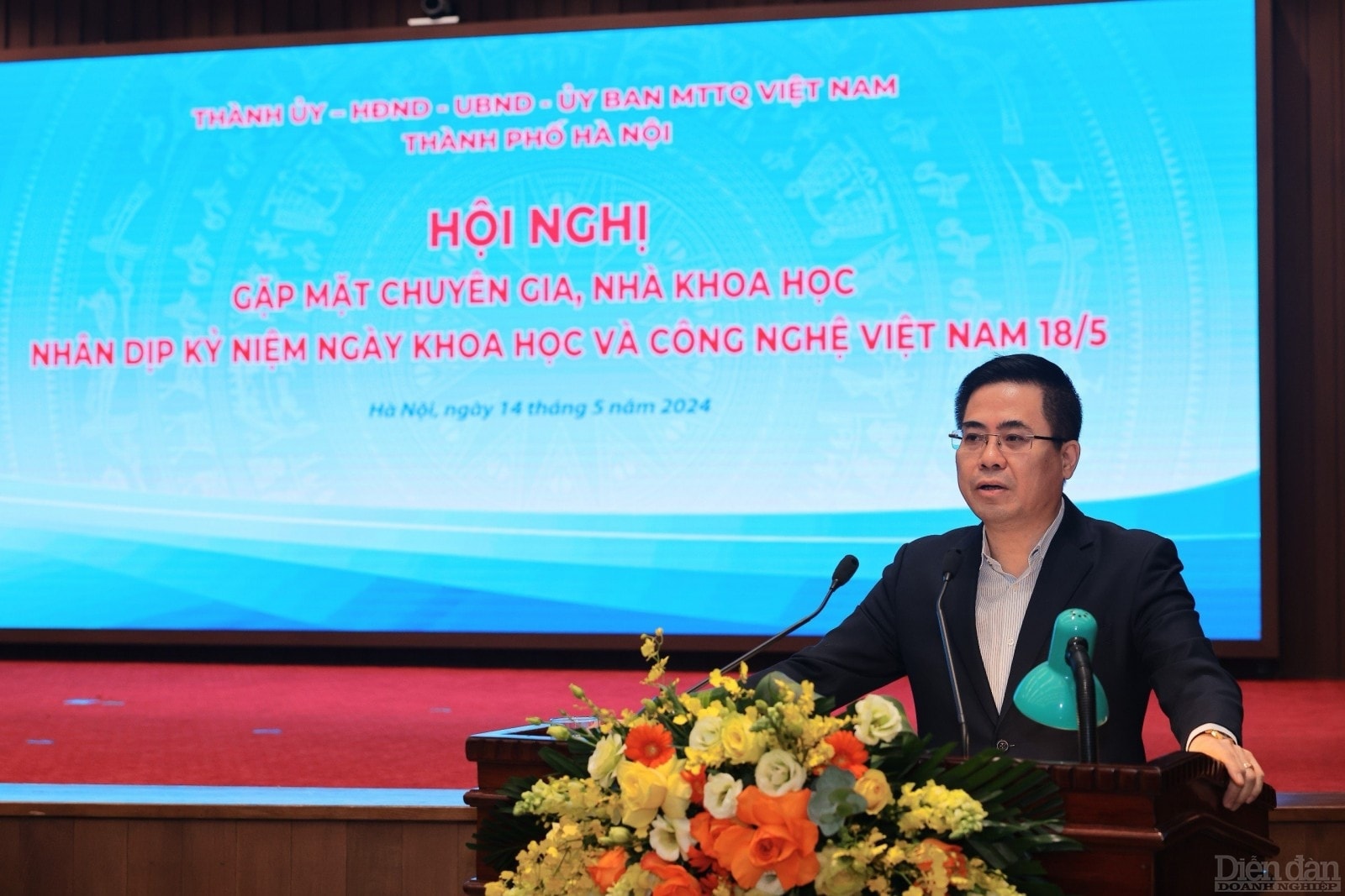 Thứ trưởng Bộ Khoa học và Công nghệ Nguyễn Hoàng Giang phát biểu tại hội nghị