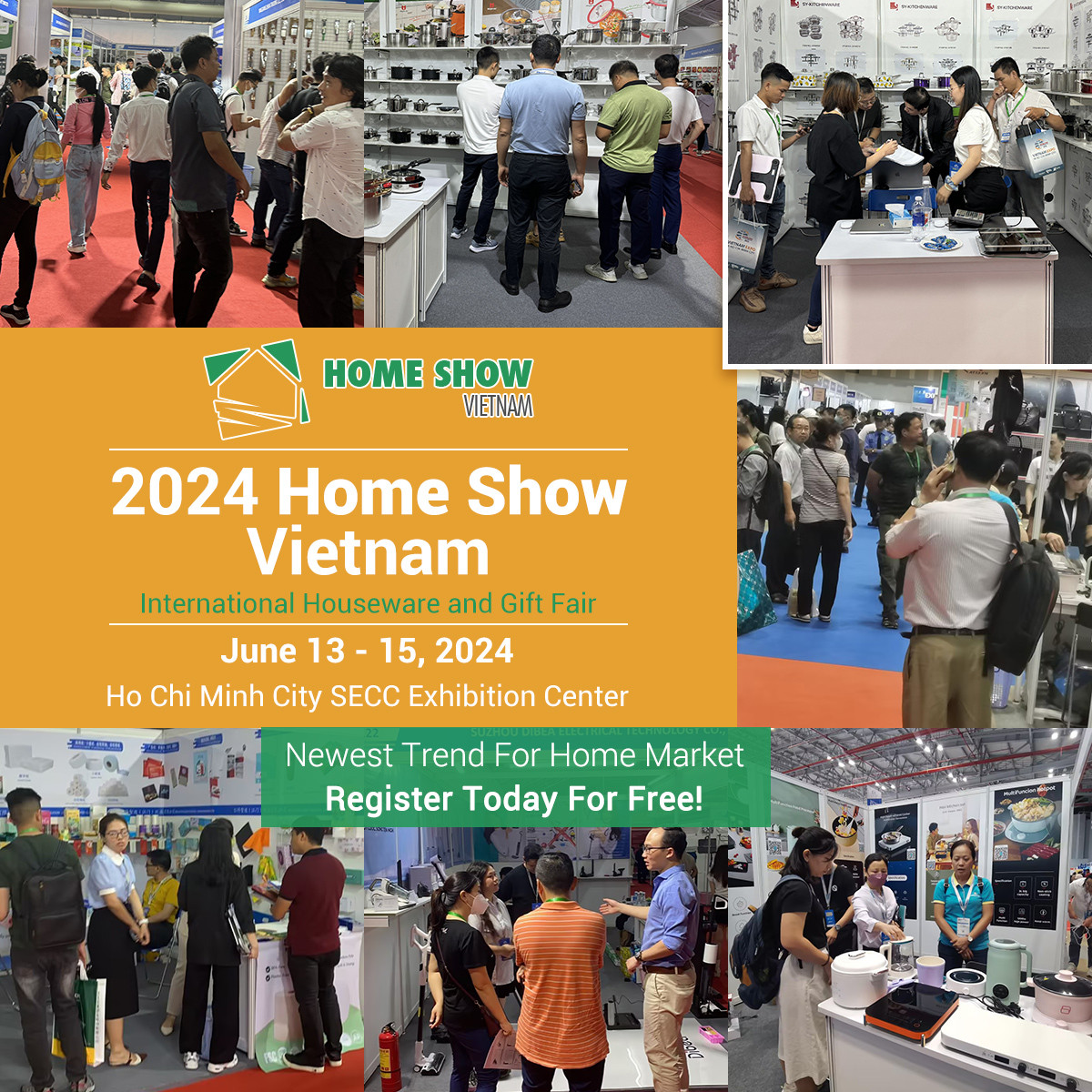 Home Show Vietnam 2024 diễn ra từ 13 - 15.06.2024 tại Trung tâm Hội chợ và Triển lãm Sài Gòn (SECC)