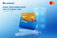 Nhận hoàn tiền khi chi tiêu trực tuyến qua Sacombank Mastercard