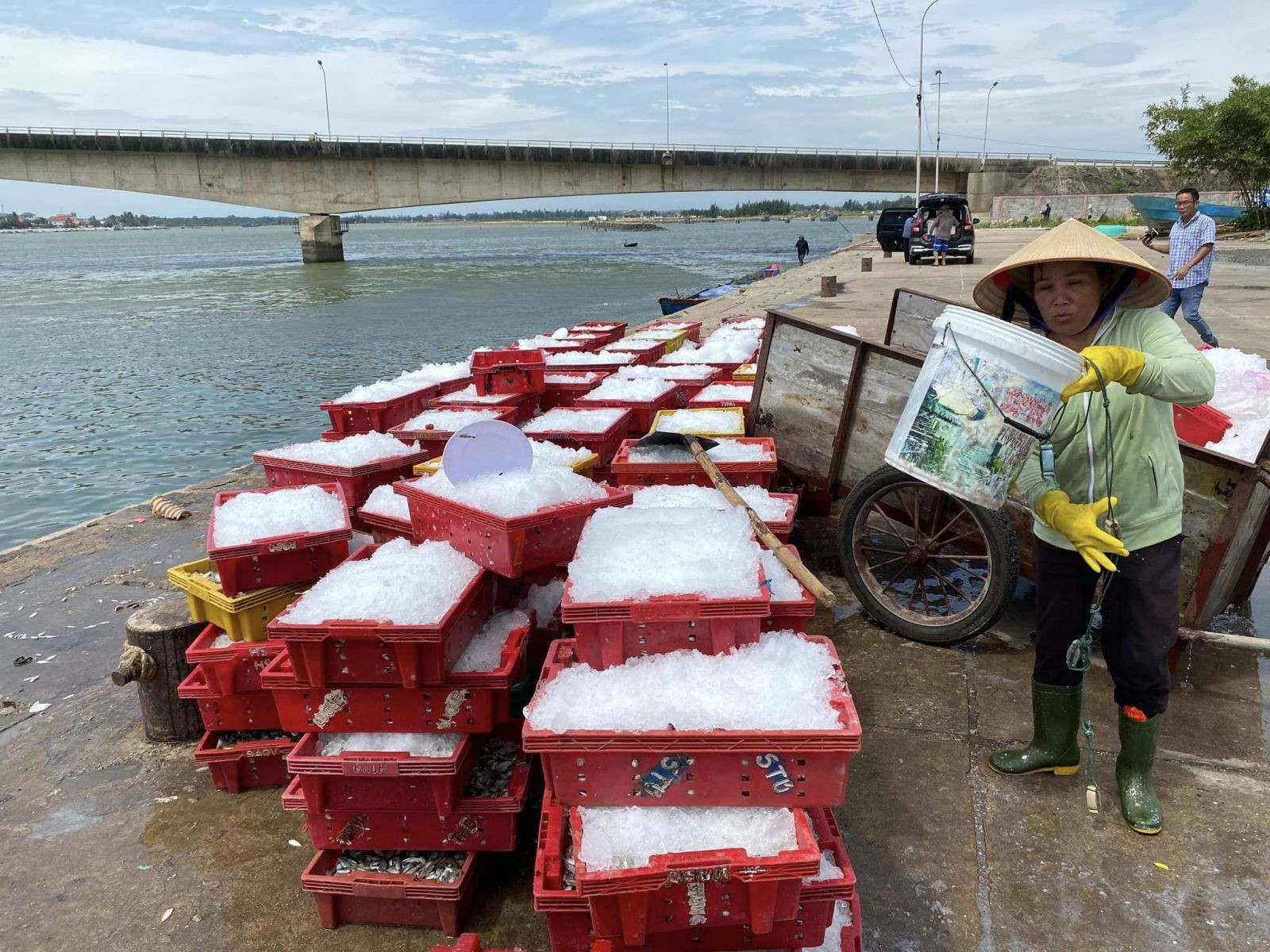 Cảng Cửa Tùng là trung tâm dịch vụ hậu cần nghề cá rất quan trọng của tỉnh Quảng Trị (Ảnh: Khắc Trà)