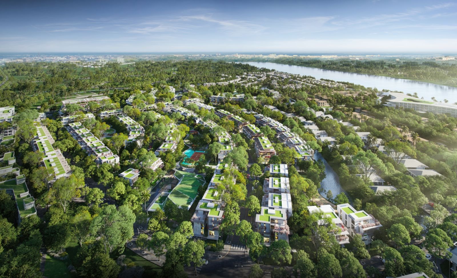 Blue Forest tại Ecovillage Saigon River được thiết kế gồm 7 tầng cây xanh