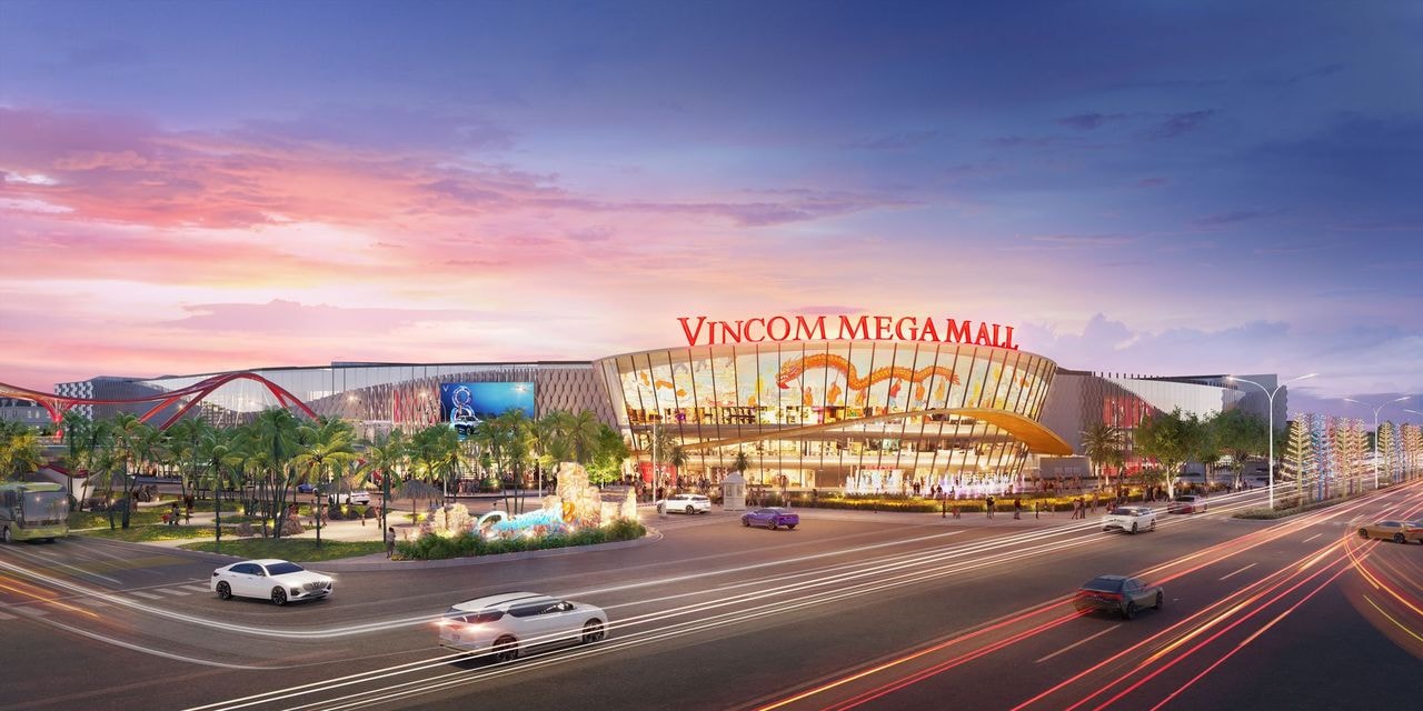 Vincom Mega Mall tại Vinhomes Ocean Park 2 sở hữu thiết kế kiến trúc đương đại mang âm hưởng đại dương 