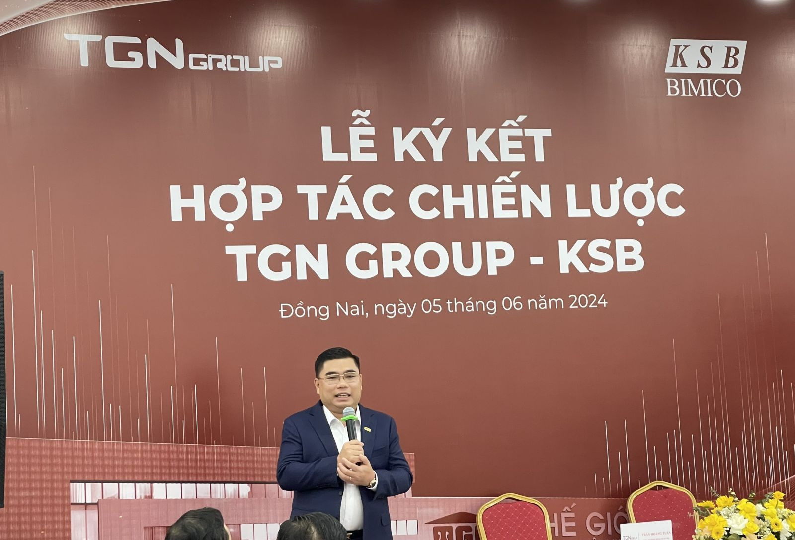 Ông Phan Tấn Đạt - Chủ tịch KSB phát biểu tại lễ ký kết