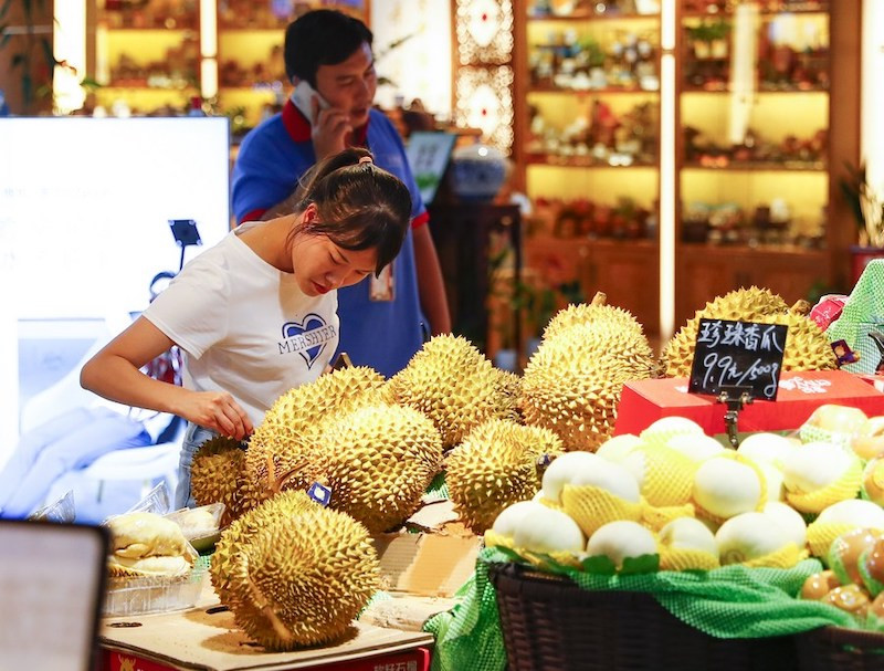 trong bốn tháng đầu năm 2024, Trung Quốc đã nhập khẩu sầu riêng tươi Việt Nam tăng 91,% về lượng và tăng 81,9% về trị giá so với cùng kỳ năm trước.