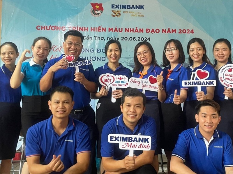 CBNV Eximbank khu vực Cần Thơ tham gia hiến máu tại sự kiện