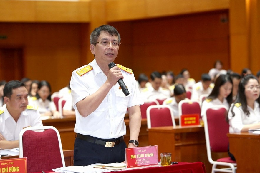 Tổng cục trưởng Tổng cục Thuế Mai Xuân Thành phát biểu