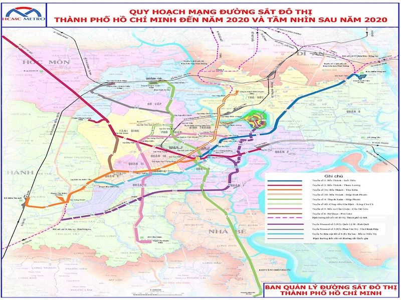 theo quy hoạch được Thủ tướng phê duyệt năm 2021, hệ thống metro kết nối vùng sẽ có 8 tuyến, gồm: tuyến Trảng Bom - Hòa Hưng, Biên Hòa - Vũng Tàu, Dĩ An - Lộc Ninh, TP.HCM - Cần Thơ, TP.HCM - Nha Trang, Thủ Thiêm - Long Thành, TP.HCM - Tây Ninh và các tuyến đường sắt chuyên dụng nối ra cảng Hiệp Phước.