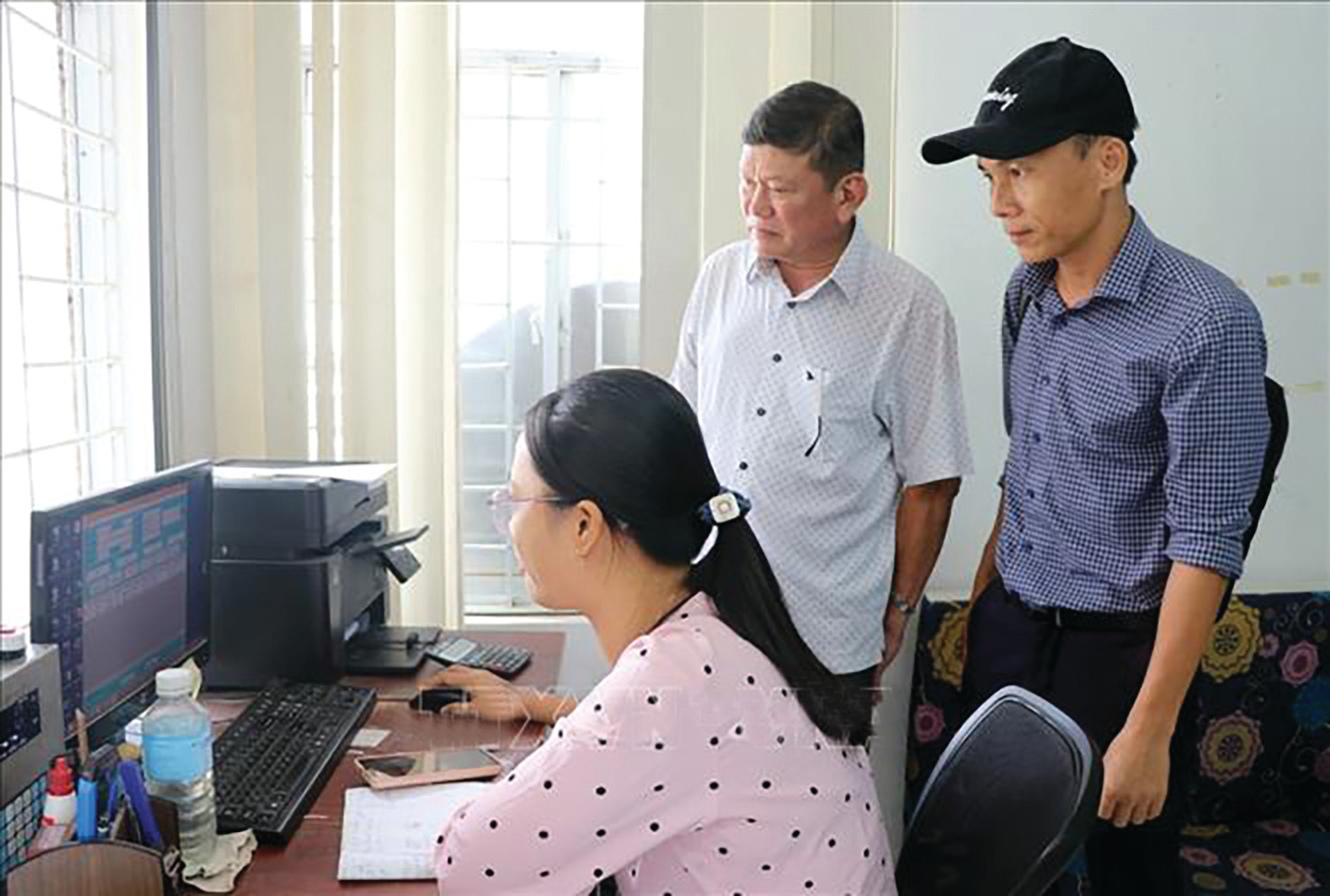  Giám sát trạm cân khoáng sản tại mỏ đá Hòa Mỹ, Phú Yên. Ảnh: Xuân Triều