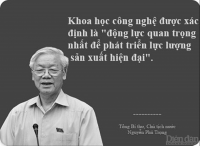 Tổng Bí thư Nguyễn Phú Trọng: Khoa học công nghệ được xác định là động lực quan trọng nhất để phát triển lực lượng sản xuất hiện đại