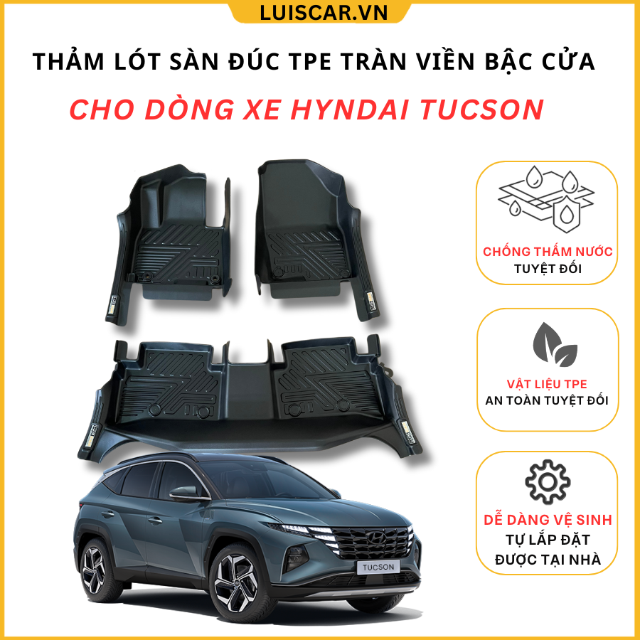 Thảm lót đúc sàn TPE tràn viền bậc cửa tại Luis Car