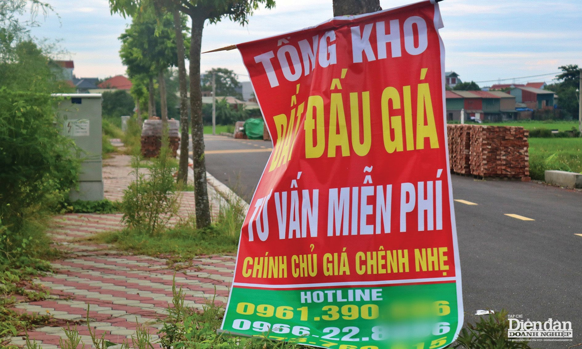 Khu đất đấu giá tại Thanh Oai đã được rao bán chênh dù đang trong thời gian hoàn thiện thủ tục sau đấu giá. Ảnh: Diệu Hoa