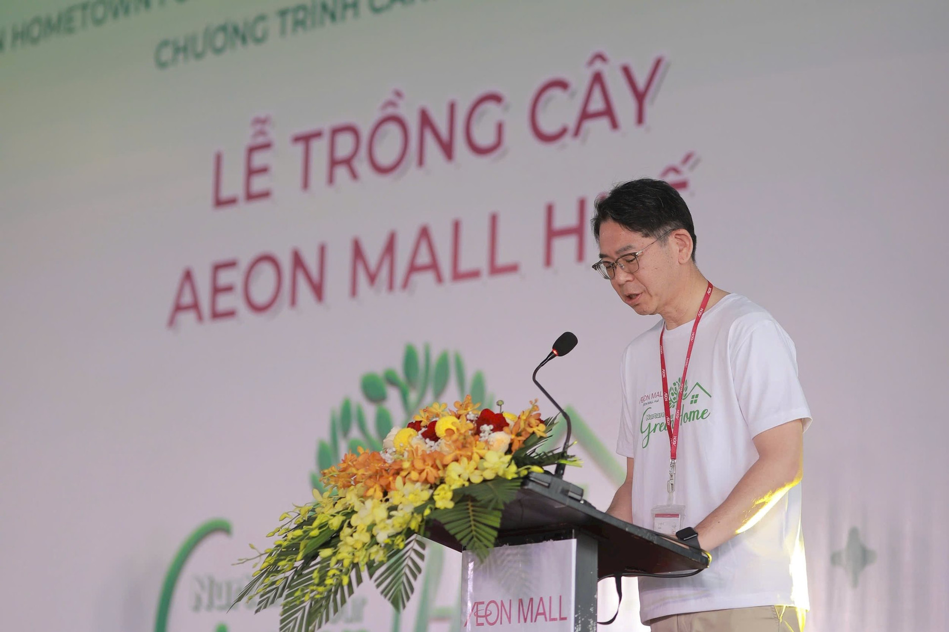 Ông Isobe Daisuke, Giám đốc phụ trách thị trường nước ngoài, Công ty Cổ phần AEON MALL phát biểu tại sự kiện