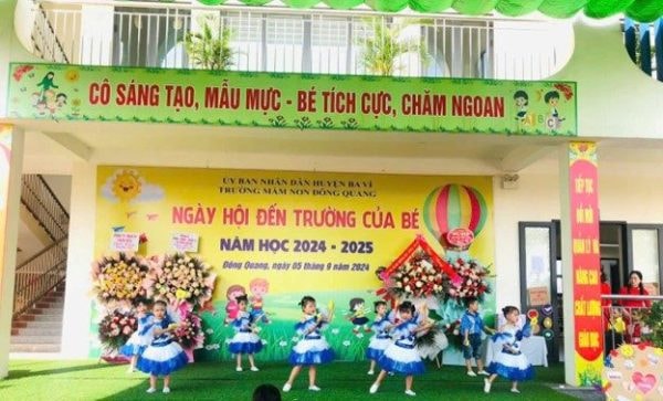 Tưng bừng ngày khai giảng năm học mới tại Trường Mầm non Đông Quang