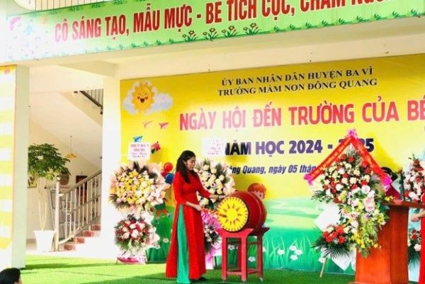 Tưng bừng ngày khai giảng năm học mới tại Trường Mầm non Đông Quang