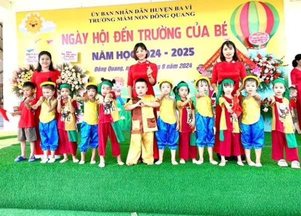 Tưng bừng ngày khai giảng năm học mới tại Trường Mầm non Đông Quang