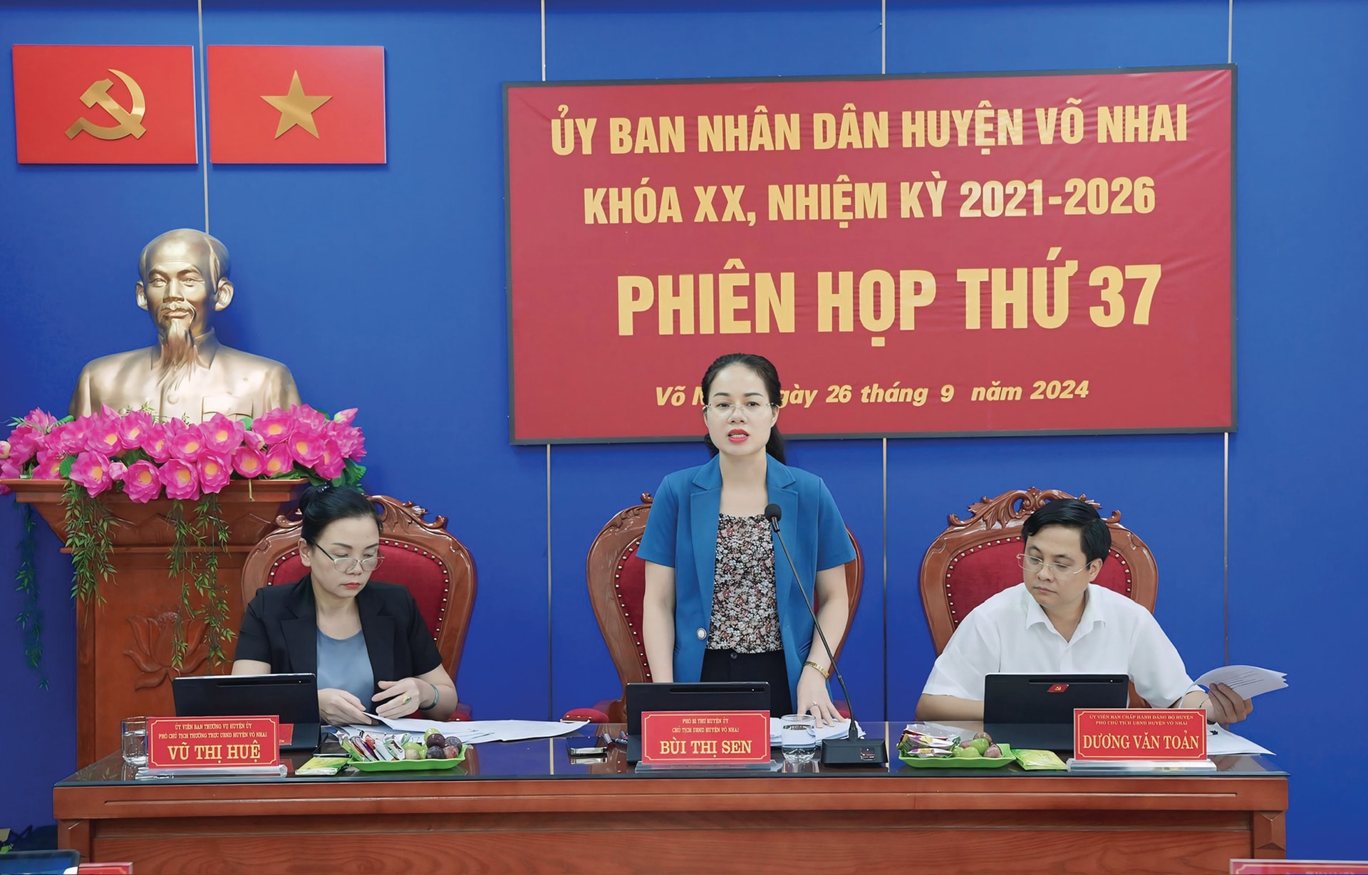 Phiên họp thứ 37 UBND huyện Võ Nhai