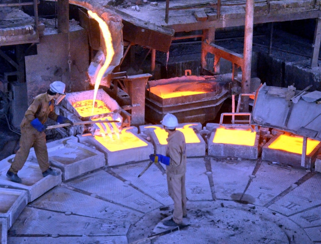 Sản xuất đồng tấm tại công ty Luyện đồng Lào Cai
