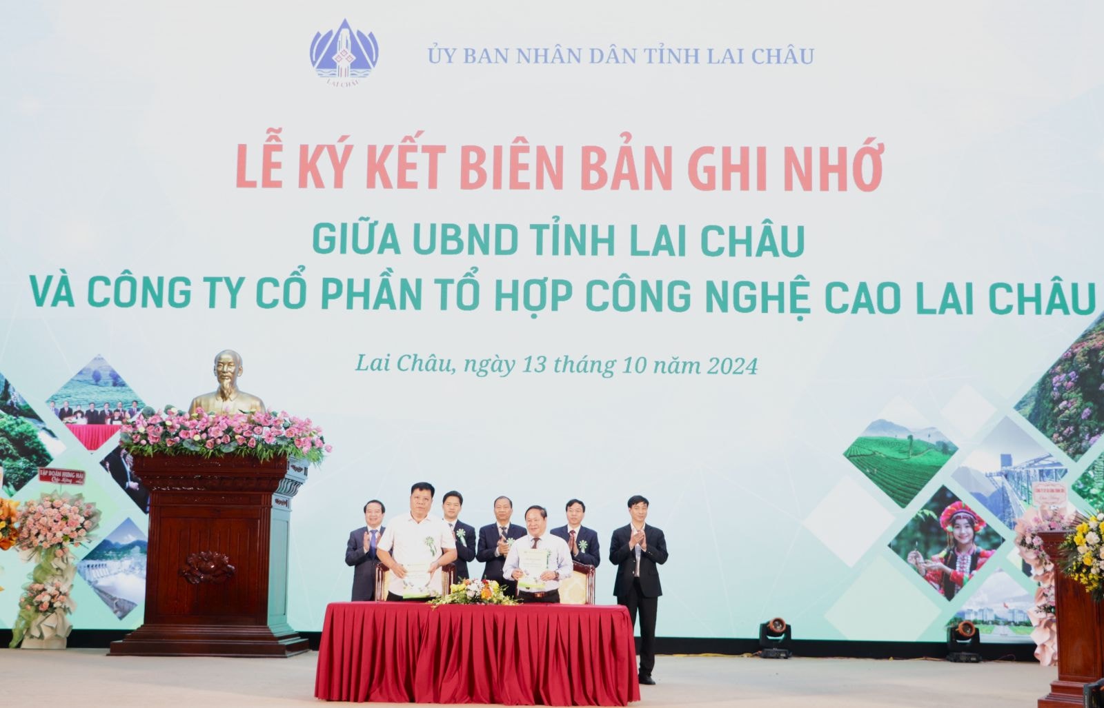 Tống Thanh Hải - Phó Chủ tịch Thường trực UBND tỉnh Ký kết Biên bản ghi nhớ với nhà đầu tư.