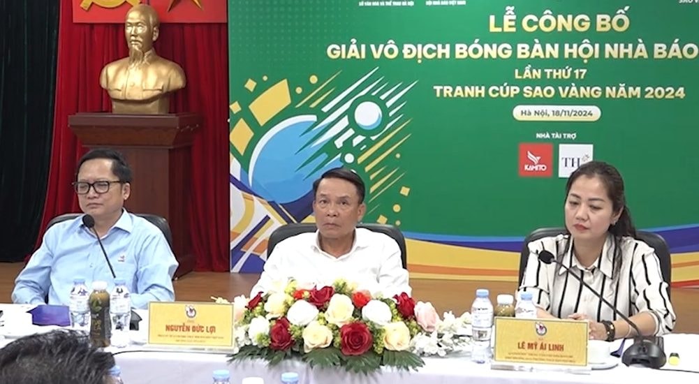 Công bố Giải Vô địch Bóng bàn Hội Nhà báo Việt Nam lần thứ 17