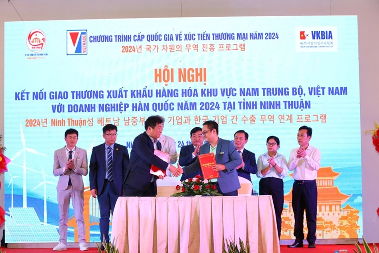 Hội nghị kết nối giao thương xuất khẩu hàng hóa khu vực Nam Trung bộ với doanh nghiệp Hàn Quốc năm 2024 tại tỉnh Ninh Thuận