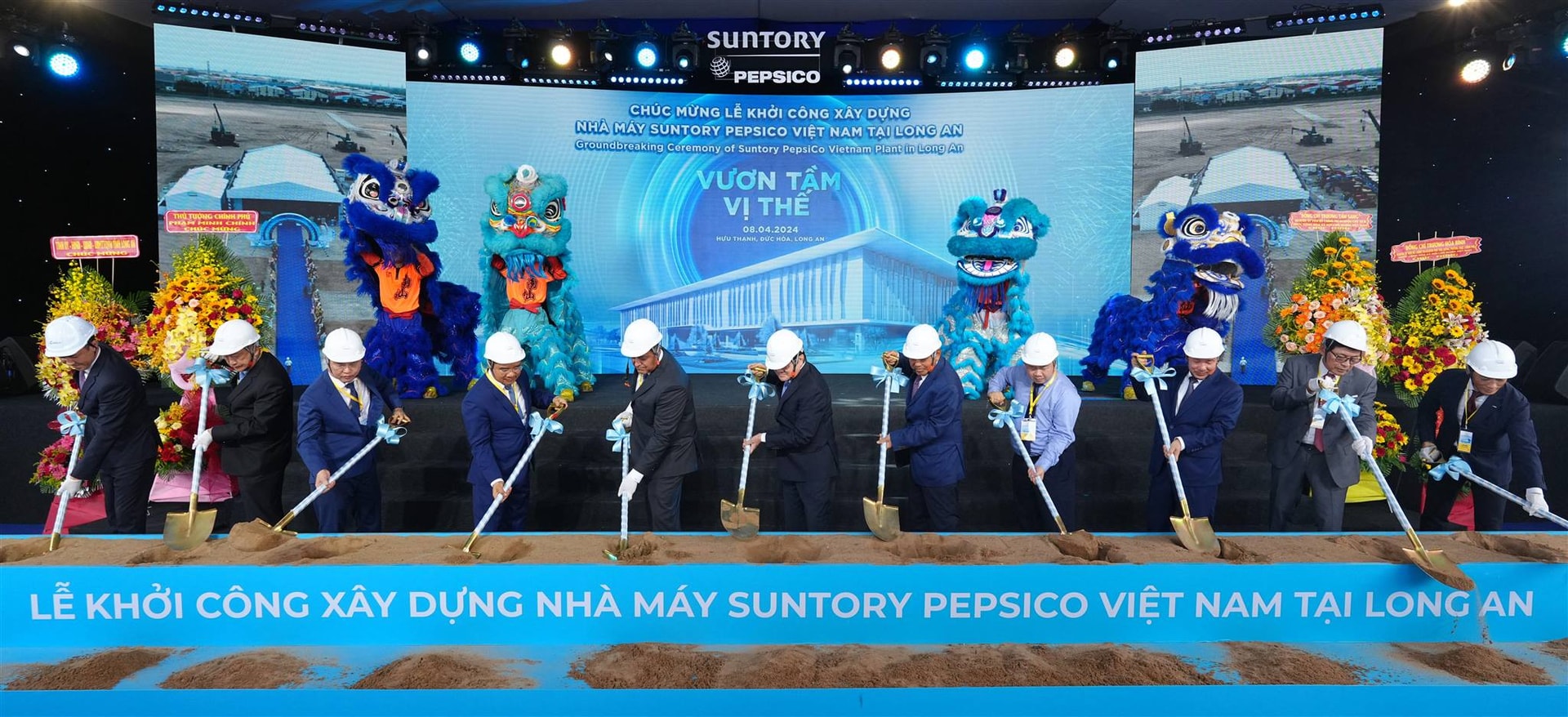 Khởi công nhà máy thứ 6 của Suntory PepsiCo Việt Nam đặt tại tỉnh Long An, là nhà máy có quy mô lớn và hiện đại nhất của tập đoàn trong khu vực Châu Á – Thái Bình Dương