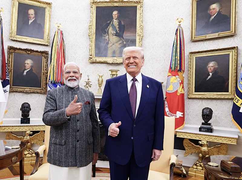 Thủ tướng Ấn Độ Narendra Modi và Tổng thống Mỹ Donald Trump tại Nhà Trắng ngày 132 (Ảnh ANI)