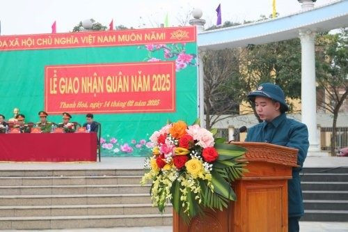 Huyện Hoằng Hóa (Thanh Hóa) long trọng tổ chức lễ giao nhận quân năm 2025