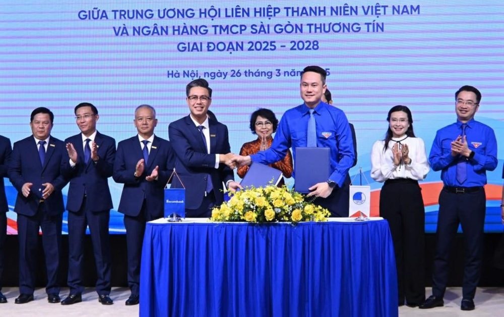Hội LHTN Việt Nam, Hội Sinh viên Việt Nam và Sacombank ký kết thỏa thuận hợp tác giai đoạn 2025-2028