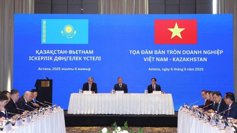Tọa đàm bàn tròn doanh nghiệp Việt Nam - Kazakhstan được tổ chức nhân chuyến thăm cấp nhà nước đến Kazakhstan của Tổng Bí thư Tô Lâm
