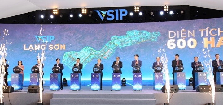 Tỉnh Lạng Sơn và Công ty Cổ phần Phát triển Đô thị và Khu công nghiệp (KCN) Việt Nam - Singapore tổ chức khởi công Khu công nghiệp VSIP Lạng Sơn