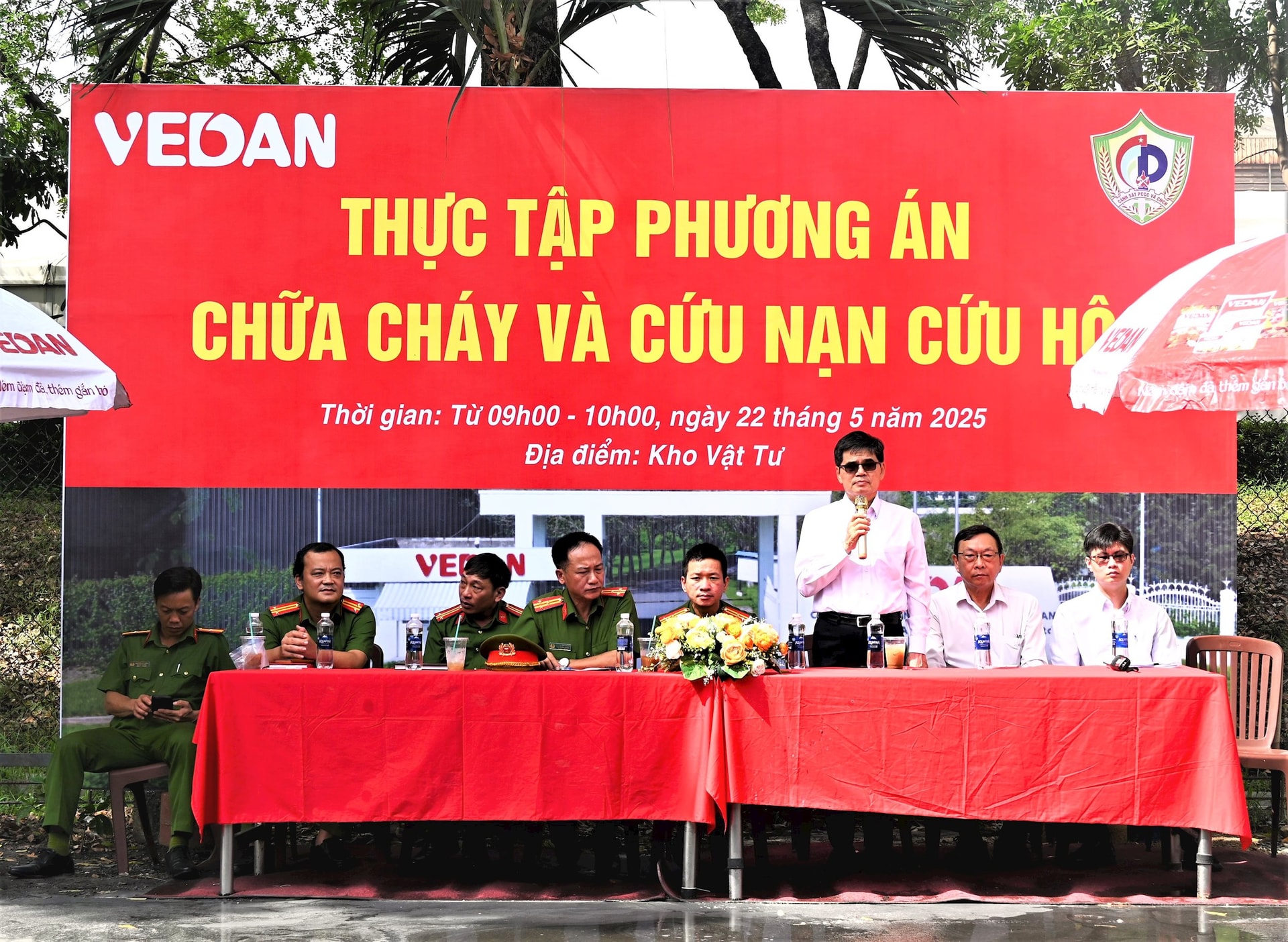 Ông Ko Chung Chih - Phó Tổng Giám đốc Vedan Việt Nam phát biểu tại buổi thực tập