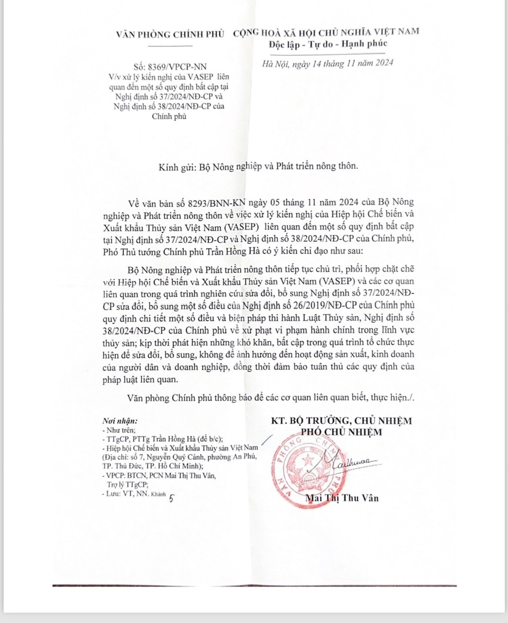 Công văn Chính phủ