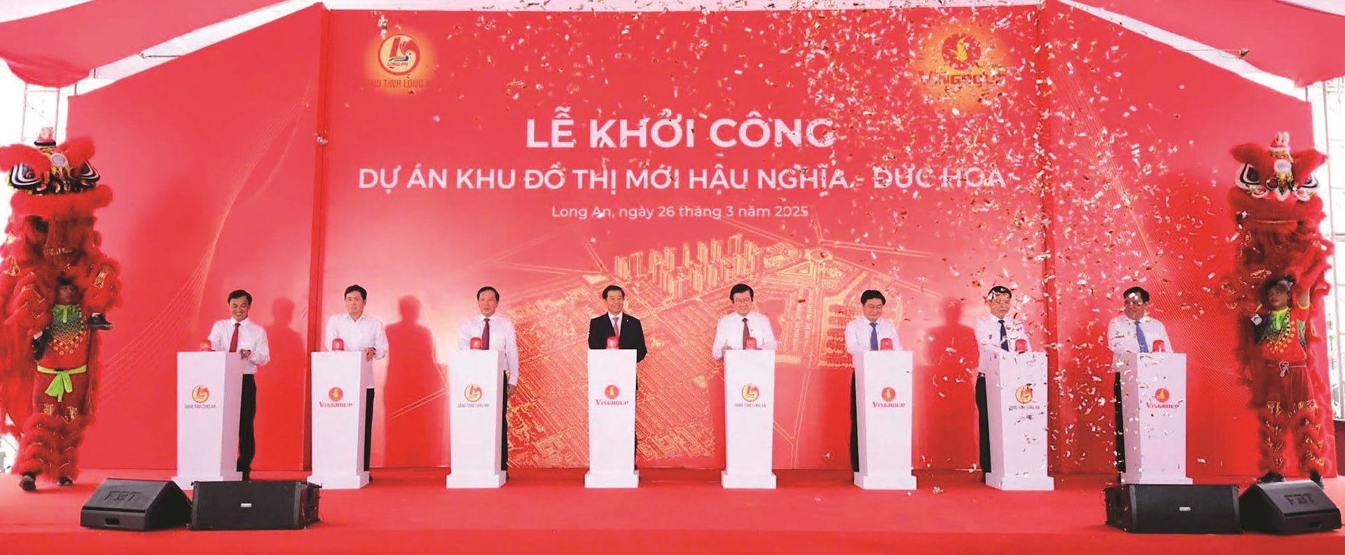 lễ khởi công Vinhomes Green City - khu đô thị phức hợp đầu tiên trong hệ sinh thái tại Long An.
